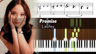 Laufey - Promise - Accurate Piano Tutorial with Sheet Music