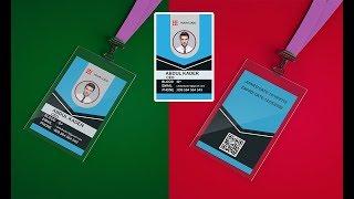 how to create ID card design and Print ready blind Photoshop tutorial