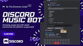 AMAZING DISCORD MUSIC BOT || SLASH COMMANDS ONLY || Without Coding | #discord #nodejs #youtube #11