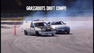 Grassroots drift competition in a volvo turbo wagon !