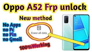 Oppo A52 Frp Unlock /no Apps /no pc /no gmail / no pin new method 100% working