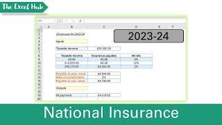 Calculate 2023-24 UK National Insurance In Excel - The Excel Hub
