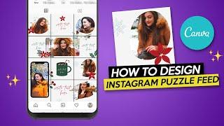 How to design INSTAGRAM PUZZLE FEED Free Canva Tutorial