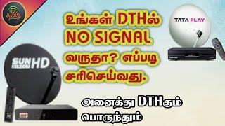 All dth no signal problem how to check basic things.  NO SIGNAL வந்தால் முதலில் என்ன செய்ய வேண்டும்