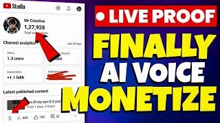 Live Proof  AI VOICE monetize in 2024 | ai voice monetization | ai voice monetized or not |AI Voice