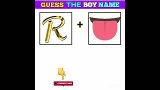 guess the boy name from emoji. emoji challenge a2z puzzles #paheli #paheli #riddles #trending#shorts