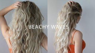 HOW TO: BEACH WAVES With Flat Iron Hair Tutorial  ️