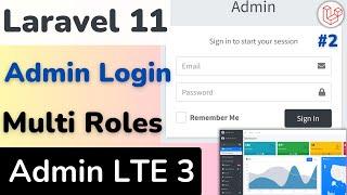 Laravel 11 Admin LTE Dashboard: Multi-Role Login for Admin & Users [HINDI]