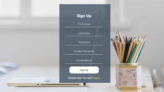 How to Make Transparent Login & Registration Form in HTML, CSS and JavaScript- Create Login Form
