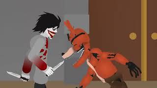 Jeff the killer vs Foxy / Stick Nodes animation.