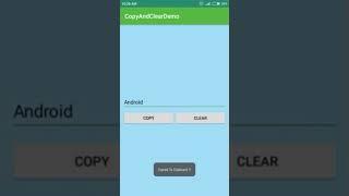 How to Create Copy And Clear Button in Android Studio | Copy&ClearButton | Android Coding