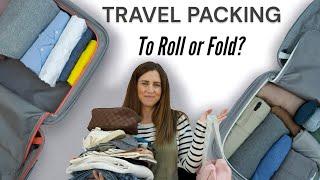 How to pack a suitcase : rolling verses folding #travel #packing #travelhacks