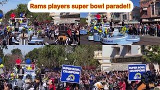 NFL super bowl LVI parade | Matthew Stafford, Aaron Donald and Cooper kupp parade in Disneyland!!