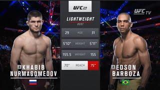 Khabib Nurmagomedov vs Edson Barboza Full Fight