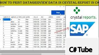How to print datagridview data in crystal report in c#