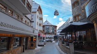 Ischgl - Tirol, ASMR Spaziergang durch das verschneite Skiresort 4K