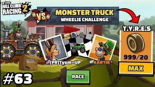 WHEELIE WITH MONSTER TRUCK  IN FEATURE CHALLENGES - Hill Climb Racing 2