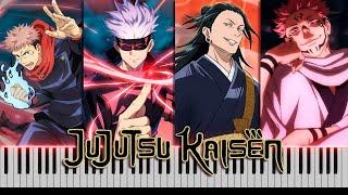 JUJUTSU KAISEN All Openings 1-4 on Piano [FREE MIDI]