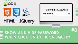 How to Show And Hide Password When Click On Eye Icon Using Jquery | Show Password