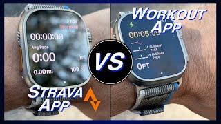 Apple Watch ULTRA - STRAVA App vs WORKOUT App (Comparing Distance & Pace) #applewatch #running