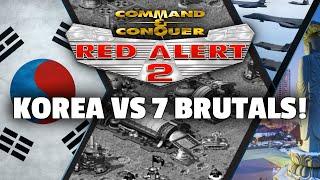 Red Alert 2 - Korean Fighters vs 7 Brutals + Superweapons