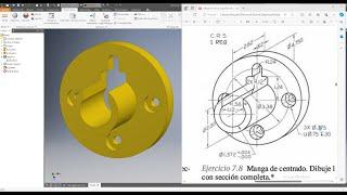 Manga de centrado en Inventor 2019