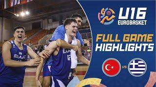 Quarter-Finals: Türkiye  vs Greece  | Highlights | FIBA U16 EuroBasket 2024