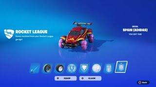 Fortnite Wheels & Adidas Decals:  Items received from Rocket League garage