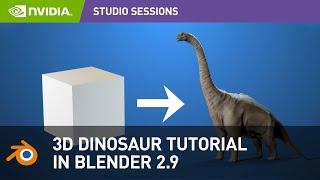 How to Create A 3D Dinosaur in Blender 2.9 w/ Shutter Authority | NVIDIA Studio Session