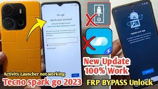 Tecno Spark Go (BF7) Frp Bypass Without PC Activity Launcher No Xshare Android 12 New update 2024