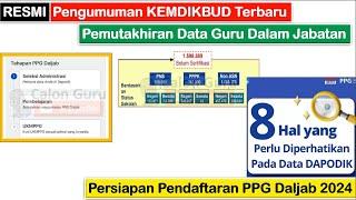 RESMI Pengumuman KEMDIKBUD tetang Pemutakhiran Data Guru Dalam Jabatan ~ Persiapan PPG Daljab 2024