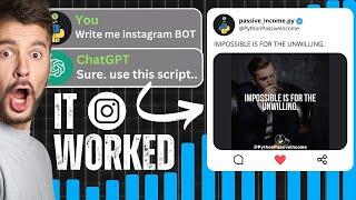 This Instagram BOT Generates Motivational Posts  Free Instagram Followers 2023 ChatGPT Hacks!