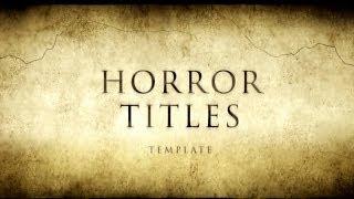 Horror Movie Titles - After Effects Template