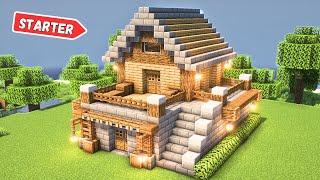Minecraft Easy Starter House Tutorials️#minecraft