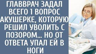 Главврач задал всего 1 вопрос акушерке, которую решил уволить с позором… Но от ответа упал ей в ноги