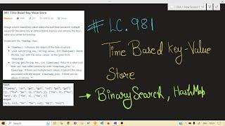 LeetCode | 981. Time Based Key-Value Store | Binary Search