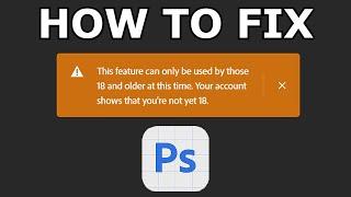 Photoshop Beta Generative Fill not working (How to change your age on Adobe)