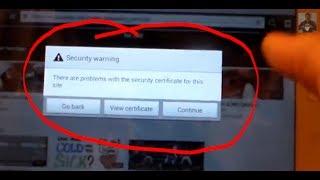 How to Fix Samsung Galaxy Tab internet "Security Warning" error message