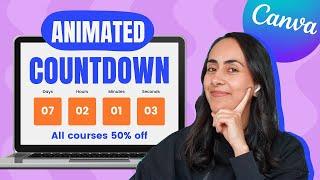 How to create a COUNTDOWN Timer⏱  [EASY Canva FREE/PRO Tutorial]