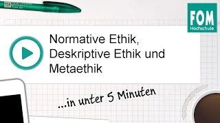 Normative Ethik, deskriptive Ethik und Metaethik in unter 5 Minuten | Fast Forward Science 2016