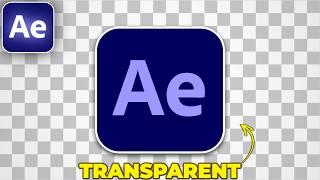 How to EXPORT TRANSPARENT VIDEO in After Effects