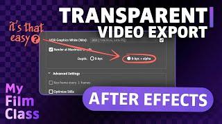 Export TRANSPARENT Videos From After Effects in Adobe Media Encoder