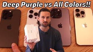 iPhone 14 Pro DEEP PURPLE vs EVERY COLOR!! (Is this the BEST IPHONE 14 PRO COLOR??)