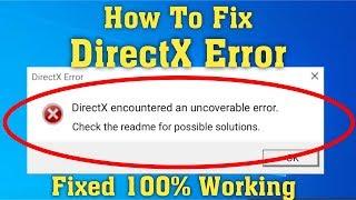 How To Fix Call Of Duty Warzone DirectX Encountered An Unrecoverable Error || Windows 10/8/7