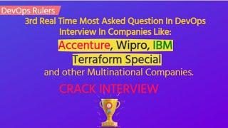 3rd DEVOPS INTERVIEW REALTIME QUESTIONS | DEVOPS EXPERIENCED AND BEGINNERS(Terraform Special)