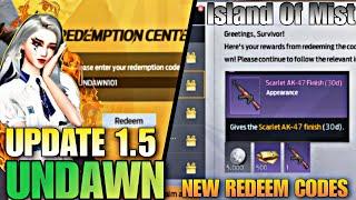 Undawn Redeem Codes Get Free Skins And coupons, Update 1.5 Island Of Mist #undawn #undawncreator