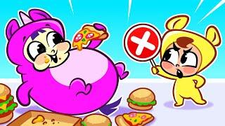  Don't Overeat Song  Funny Kids Songs  Learn About Healthy Food