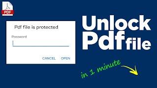 How to unlock pdf file without password in android | How to remove password from pdf file |