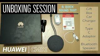 Unboxing Session 3 & Quick Sound Test (ENGLISH) || Huawei Portable Bluetooth Speaker CM51