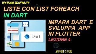 Flutter Tutorial italiano: Liste con List e Utilizzare forEach - Corso Dart 4